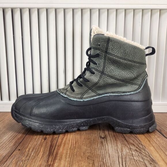 Sperry Duck Float Boots Men Sz 8M Green Leather Rubber Rain Lined Outdoors Ankle main image 10